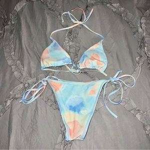 Tie Dye String Bikini Set
